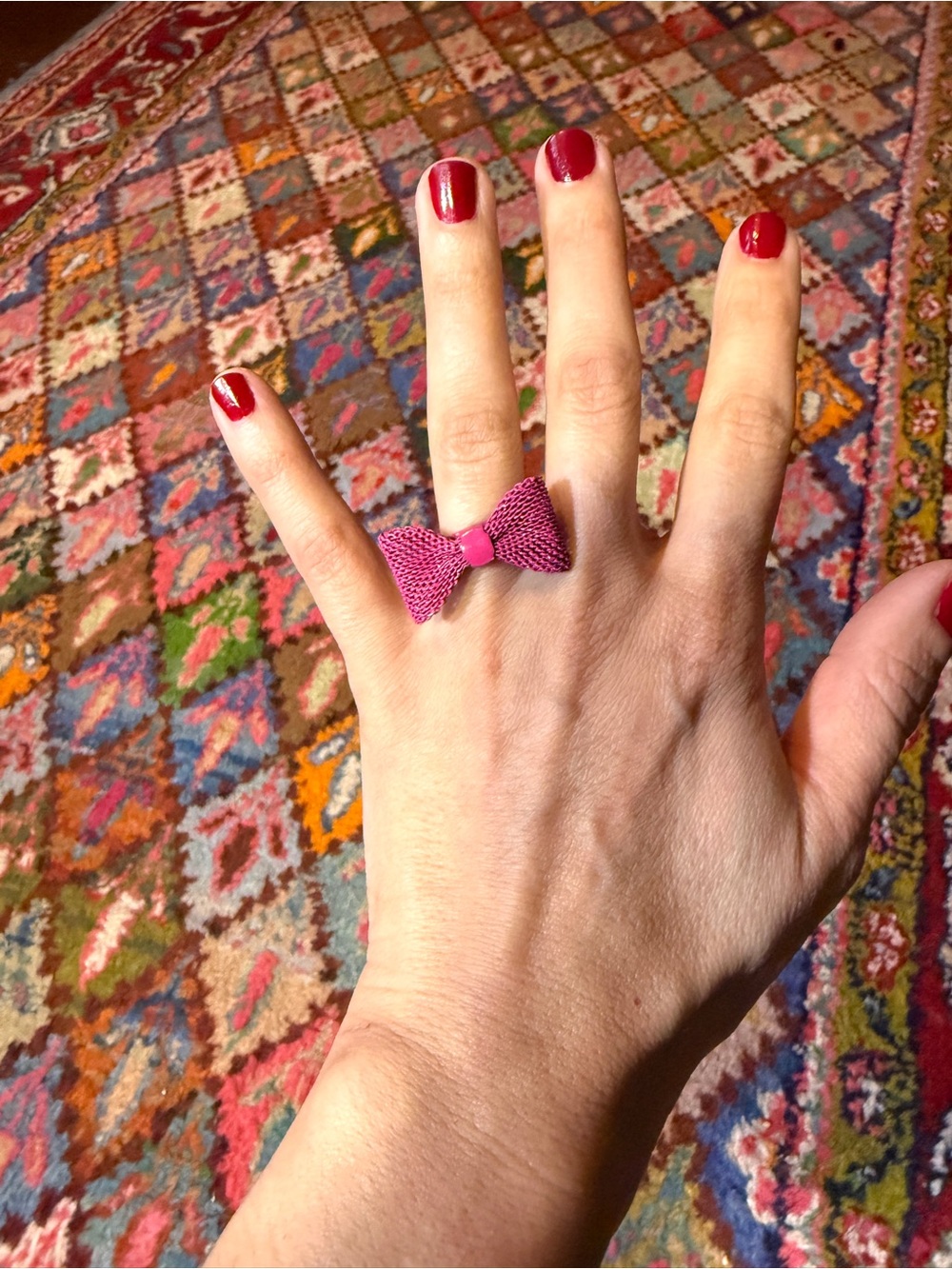 Colorful Mixed Statement Rings - Turquoise & Multicolor - Picture 7 of 8